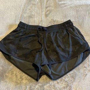 Lululemon shorts. Size 6. Black/Camo Print.